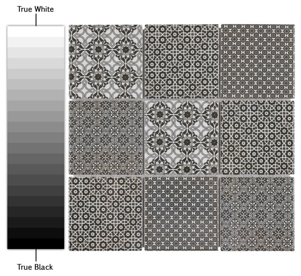 Classico 4" Square Black Porcelain Floor and Wall Tile
