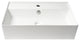 White 24" Modern Rectangular Above Mount Ceramic Sink With Faucet Hole