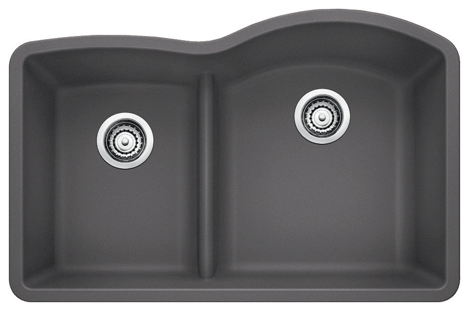 Blanco 441600 Diamond Cinder - double-bowl sink 32"X20" Silgranit Undermount