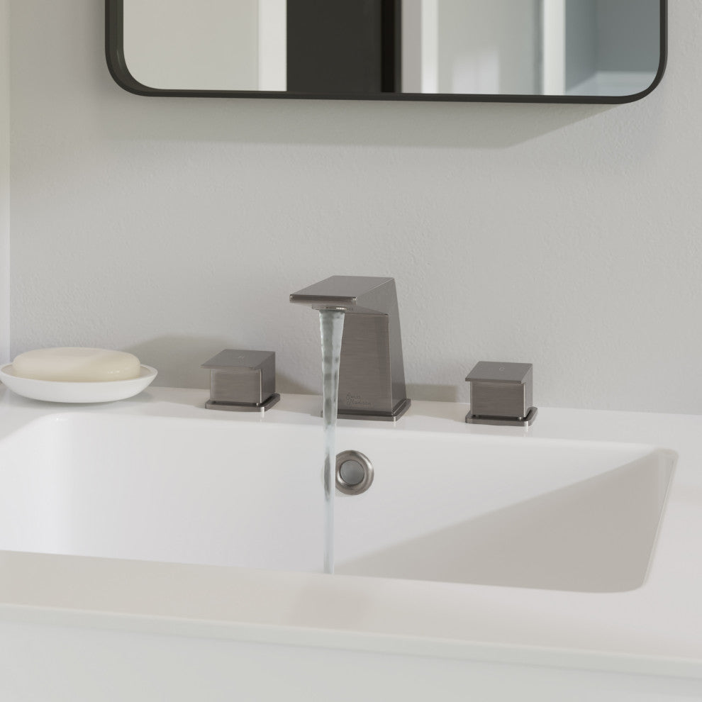 CarrÃ© 8" Widespread 2-Handle Bathroom Faucet, Brushed Nickel