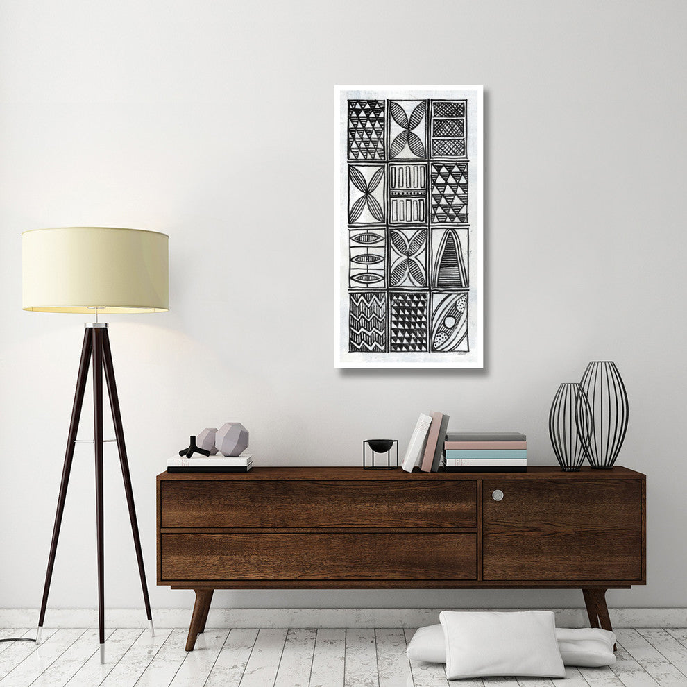 "Patterns of the Amazon V BW" Digital Paper Print by Kathrine Lovell, 26"x50"