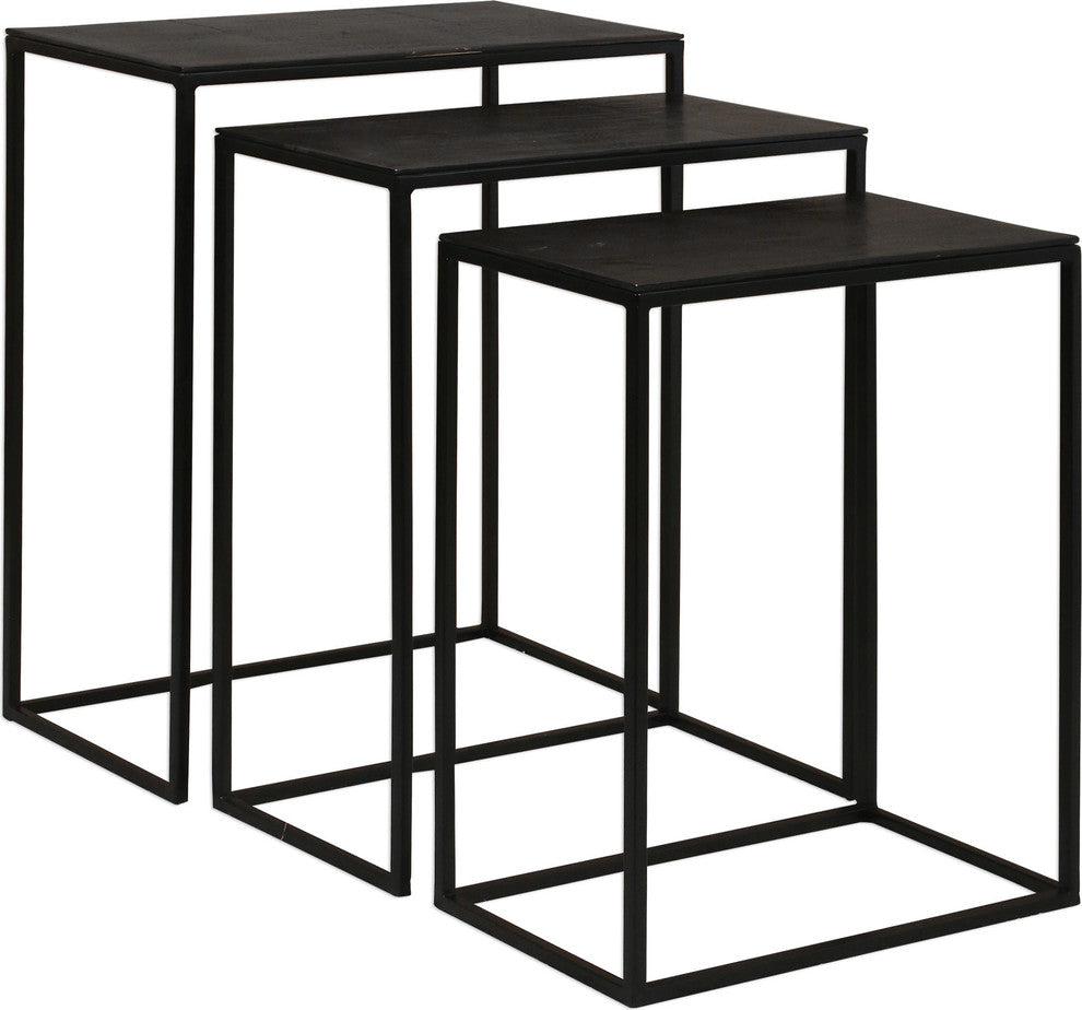 Uttermost Coreene Iron Nesting Tables, Set of 3