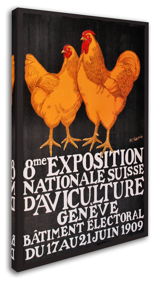 Vintage Apple Collection ''Expo Roosters'' Canvas Art, 16x24