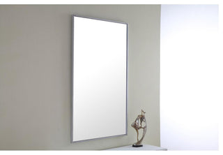 Elegant Eternity Metal Frame Rectangle Mirror 24 Inch Silver