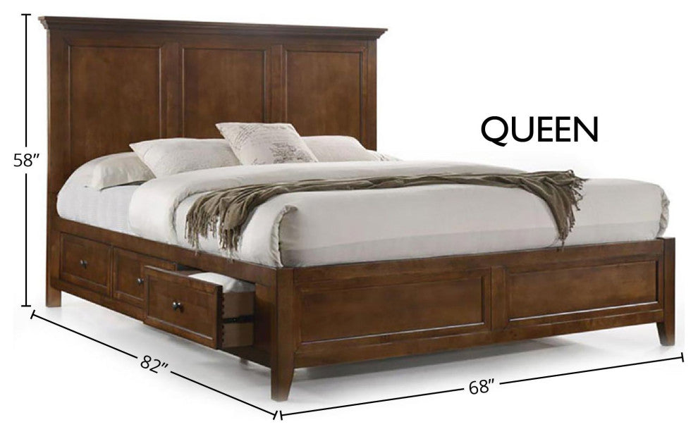San Mateo Storage Platform Bed, Tuscan, Queen