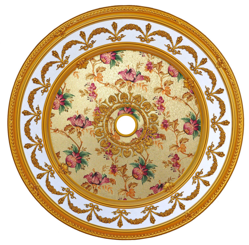 Artistry Lighting, Round 51" Antique Gold Ceiling Medallion (ART13-CF-096)