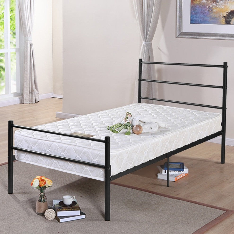 Twin Size Metal Bed Frame 6 Legs