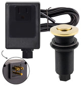Disposal Air Switch And Single Outlet Control Box In Polished Brass