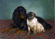 Otto Bache A Gordon Setter and a Pug, 18"x27" Wall Decal