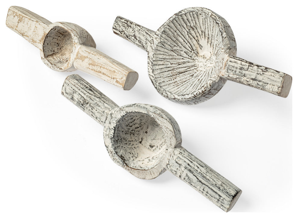 Oro White Tribal Inspired Measuring Cups, 3-Piece Set