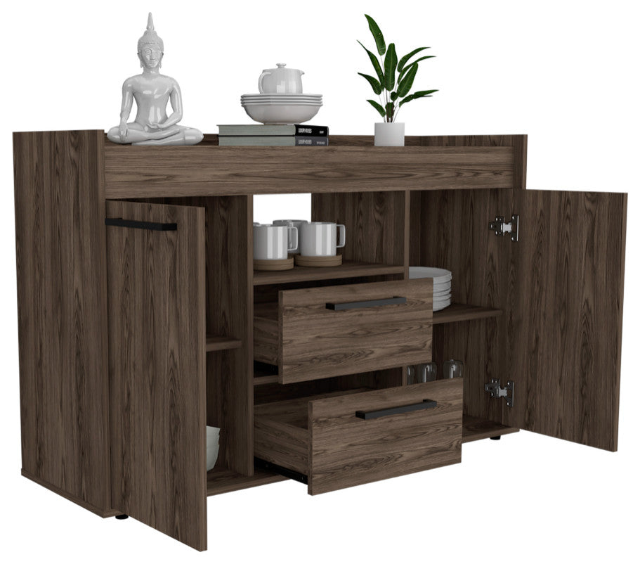 Sideboard Perssiu, Living Room, Dark Walnut