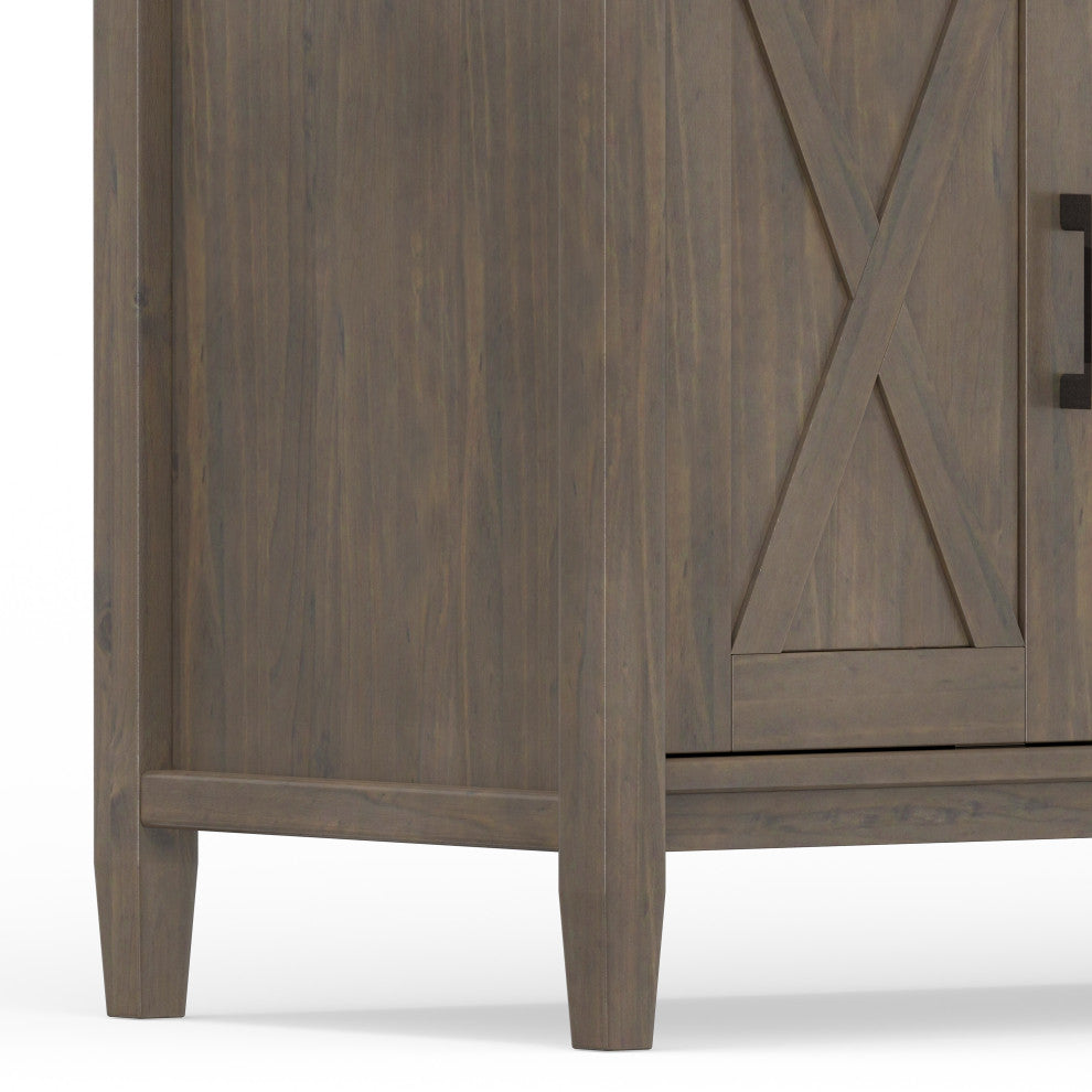 Ela Solid Wood 72" TV Media Stand, Smoky Brown