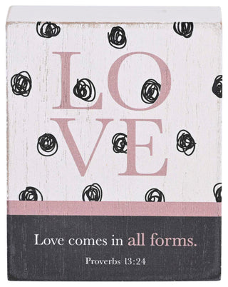 Tabletop Plaque Love Proverbs 13:24 3x4