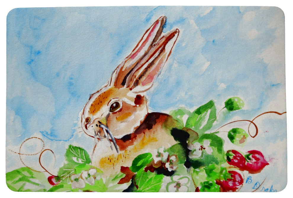 Betsy Drake Jack Rabbit Left Door Mat 18x26