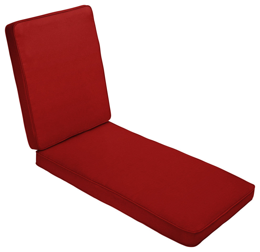 Mozaic Home Canvas Jockey Red Out/Indoor Chaise Lounge Cushion 78x21x3"