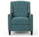 GDF Studio Izaak Tufted Back Fabric Recliner Chair, Dark Teal