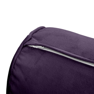 STYLE V1 Twin Velvet Pipe Trim Indoor Daybed Bolster Pillow |COVER ONLY| AD339