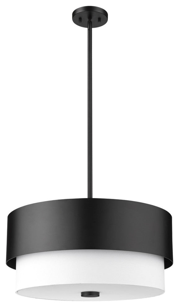 Z-LITE 3-Light Pendant, Matte Black