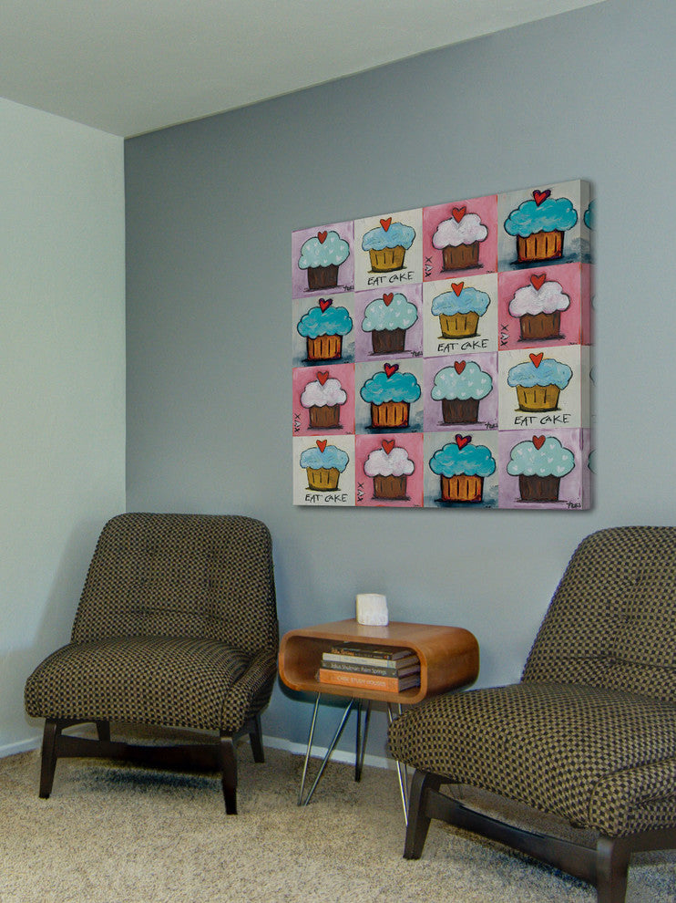 "Cupcake Collage" Painting Print on Canvas by Tori Campisi