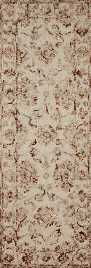 Loloi II Hooked Wool Halle HAE-03 Taupe, Rust Sample Swatch
