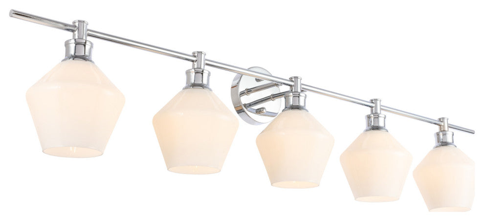 Elegant Lighting LD2325 Gene 5 Light 47"W Vanity Light - Brass