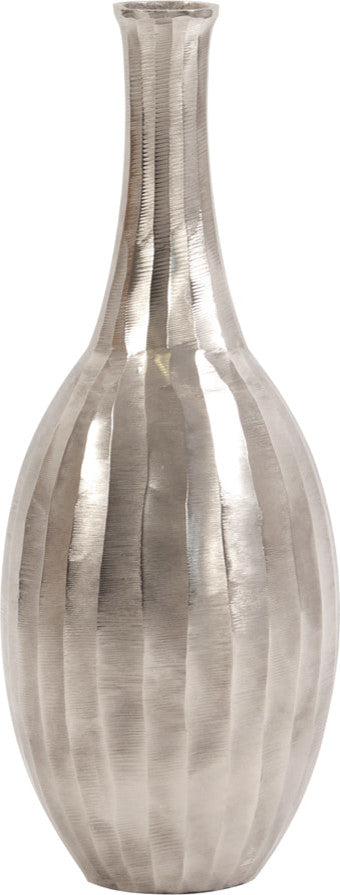 Howard Elliott Silver Chiseled Metal Bottle