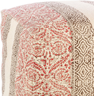 Surya Prisha Light Beige Pouf 18"H X 18"W X 18"D
