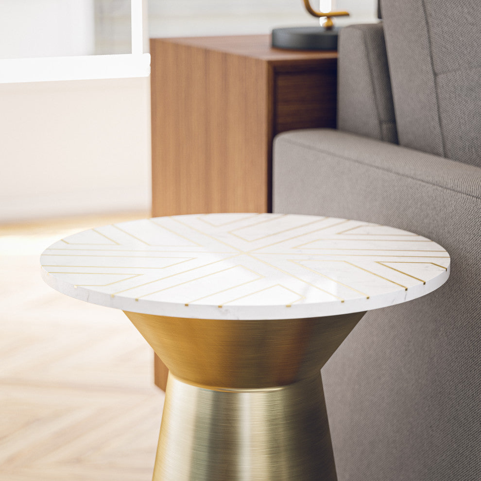 Kenroy 47043GLD Accent Table, Bellamy