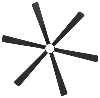 6-Blade Reversible LED Ceiling Fan, Light Kit & Remote Control, Black, 78"