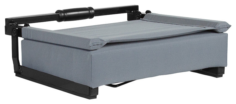 Grandstand Comfort Seats by Flash with Ultra-Padded Seat, Gray