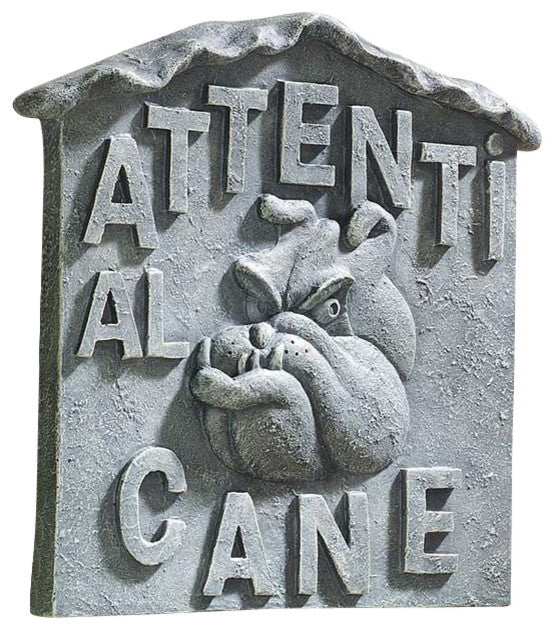 Beware of Dog/Attenti Al Cane Plaque