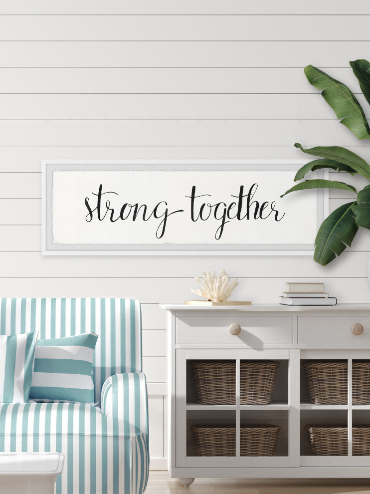 "Strong Together II" Framed Painting Print, 30x10