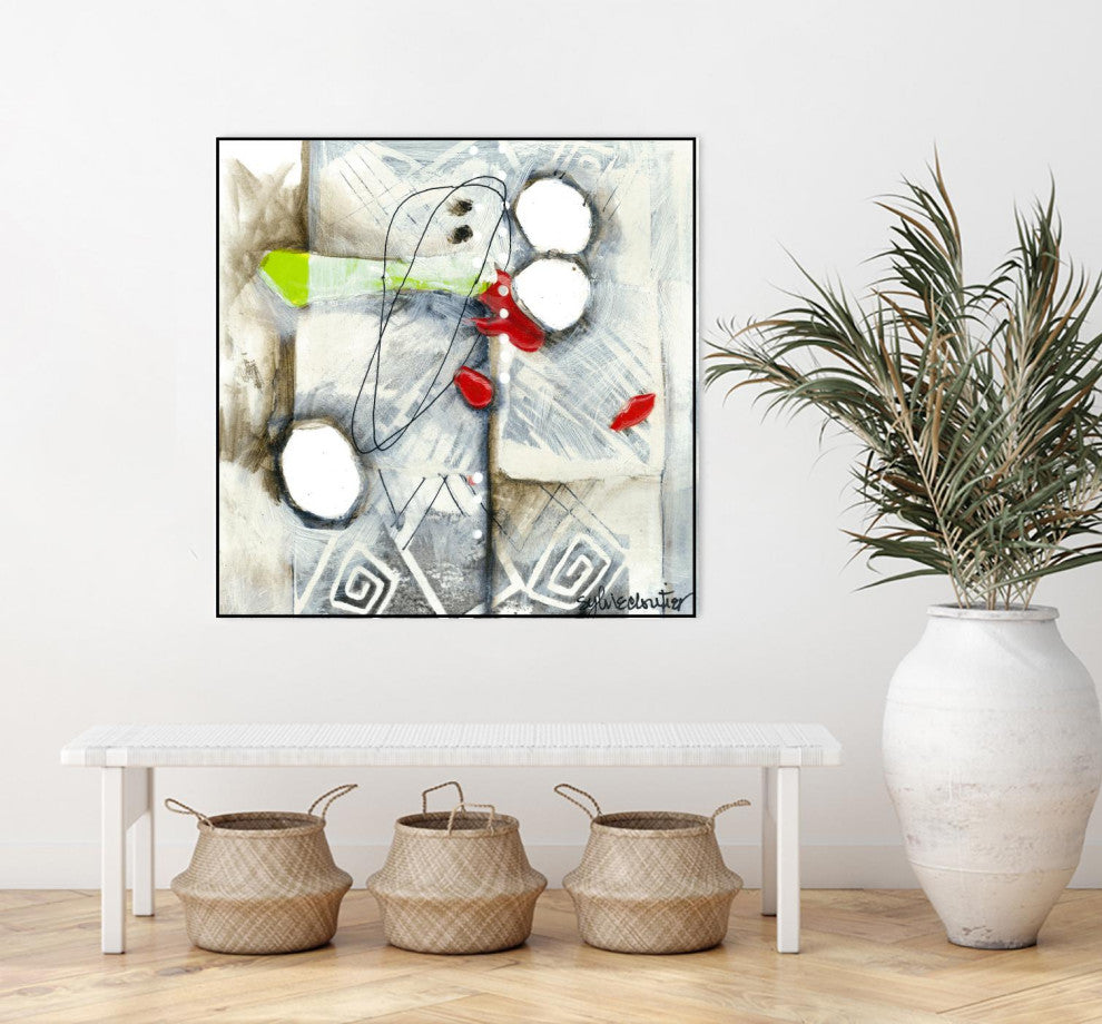 "Fine Line" Framed Canvas by Giant Art 20"x20"