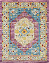 Noori Rug Distressed Hester Grey/Purple Runner