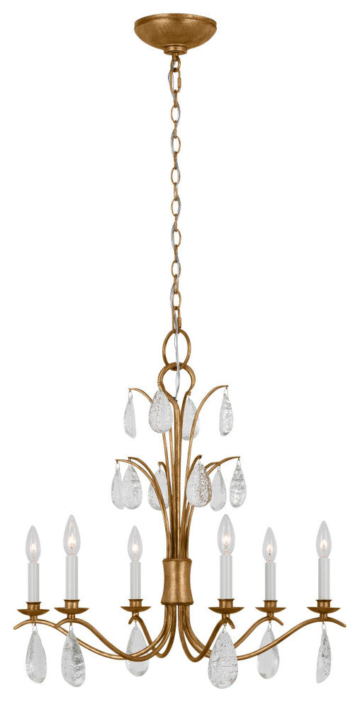 Shannon Medium Chandelier, Antique Gild