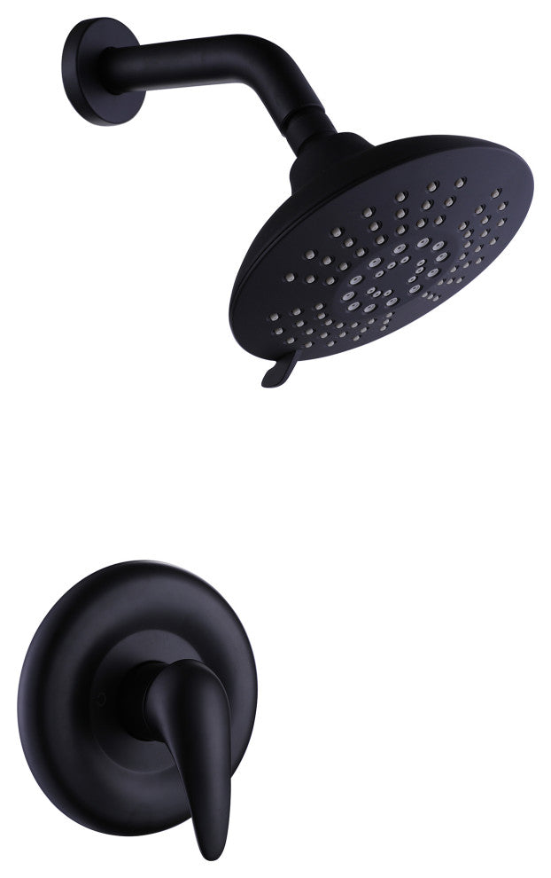 Pressure Balanced 5-Function Shower Faucet with Rough-in Valve, Matte Black
