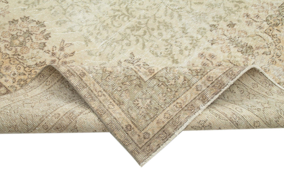 Vintage Turkish Hand-Knotted Rug 7' x 10' 8", 84 in. x 128 in.