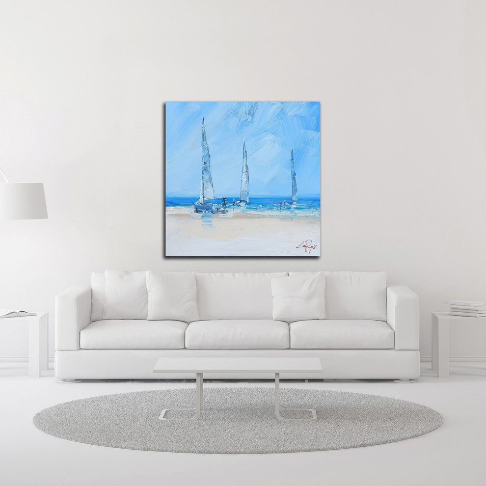 Aspendale Sails 2 by Craig Trewin Penny, Print on Canvas, 16" x 16"