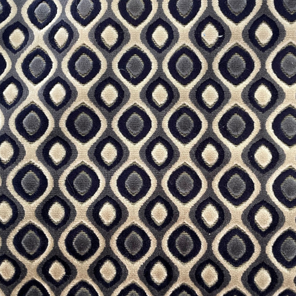 Clubhouse Orbit Brown, Beige and Blue Luxury Throw Pillow, Brown, Beige, Blue, Double Sided  26" X 26"