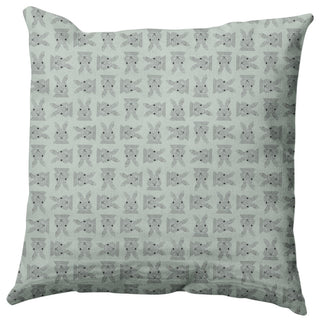 Criss Cross Bunnies Easter Decorative Throw Pillow, Breezeway Green, 20x20"