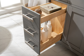 Design Element Valentino 84" Gray Double Rectangular Sink Vanity