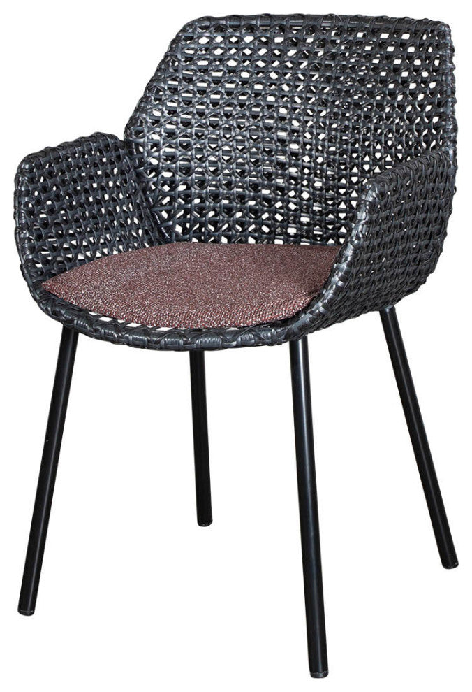 Cane-line Vibe chair, Black, Anthracite