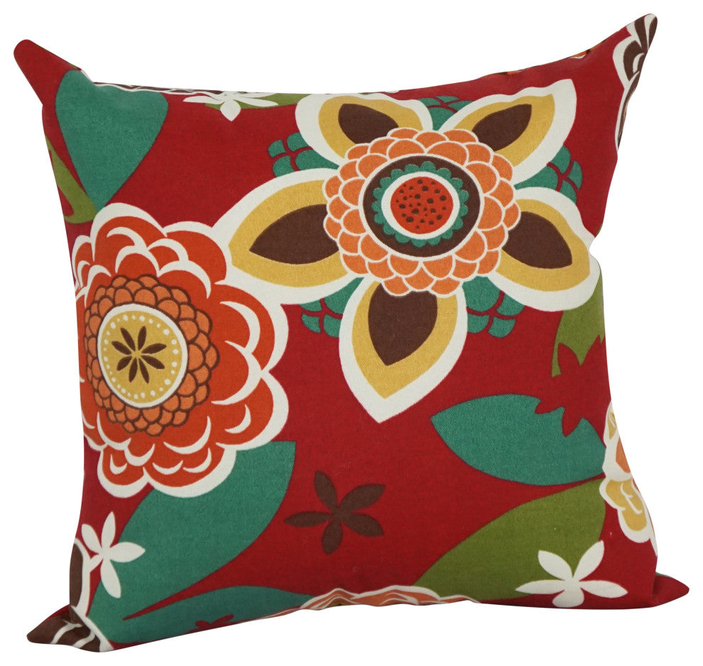 17" Square Polyester Outdoor Throw Pillows, Set of 4, Annie Cherry