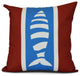Puzzle Fish, Animal Print Outdoor Pillow, Red, 18"x18"