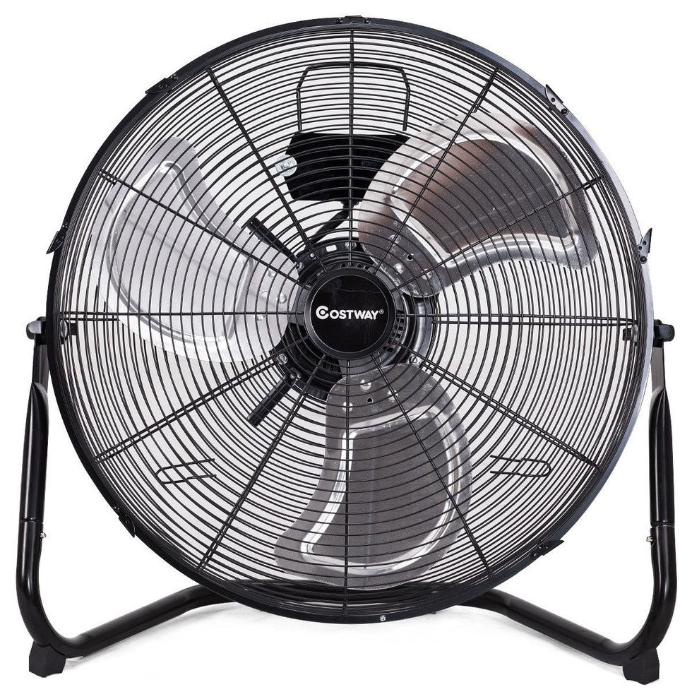 Durable 20" High Velocity Floor Fan with 3-Speed Commercial Grade