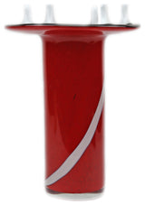 Neptune Vase Red with White and Black Accents