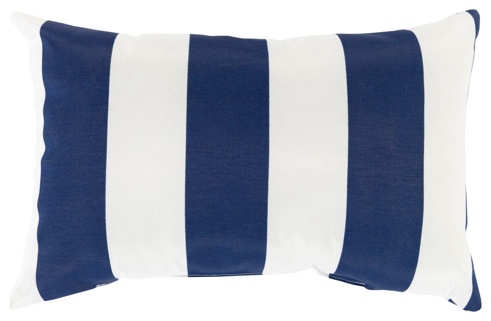Surya Poolhouse PLH-001 20"x20" Pillow Cover, Navy/White