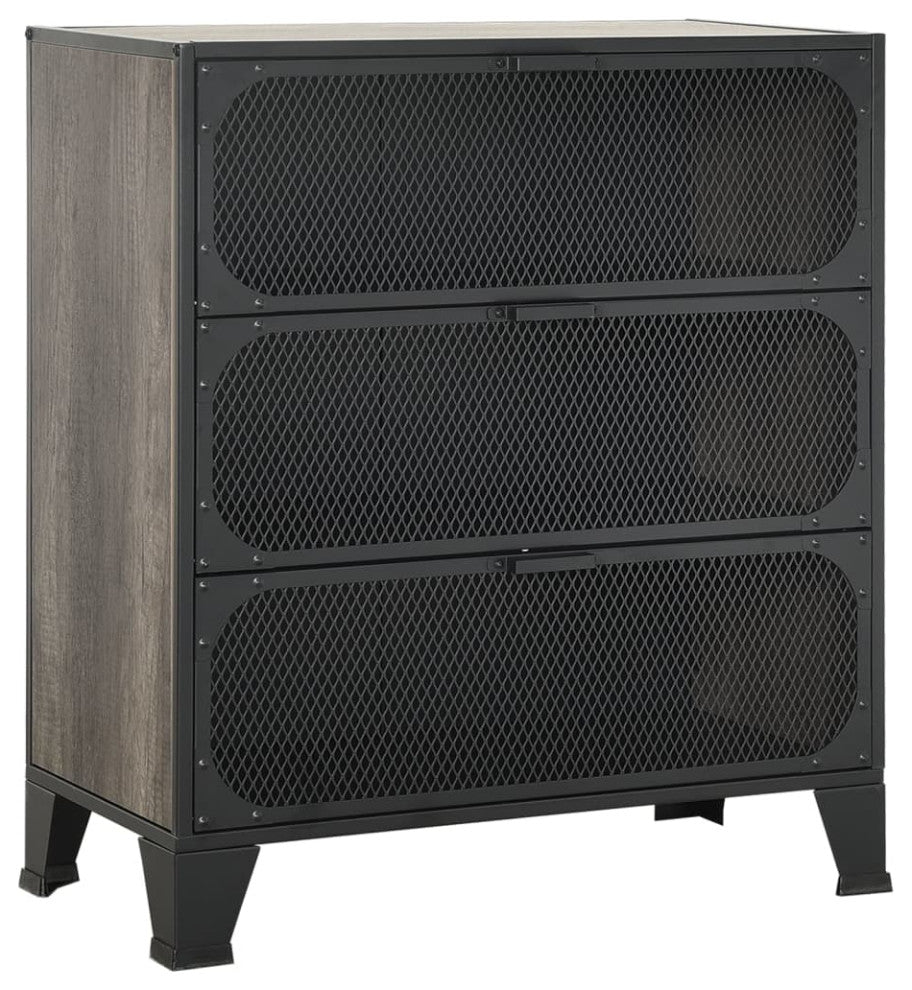 vidaXL Storage Cabinet File Cabinet Filing Storage Cabinet Gray Metal and MDF
