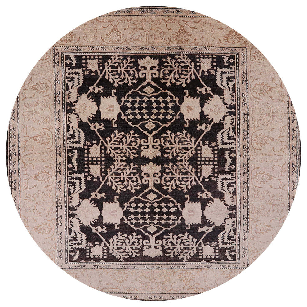 Ahgly Company Indoor Round Mid-Century Modern Area Rugs, 5' Round