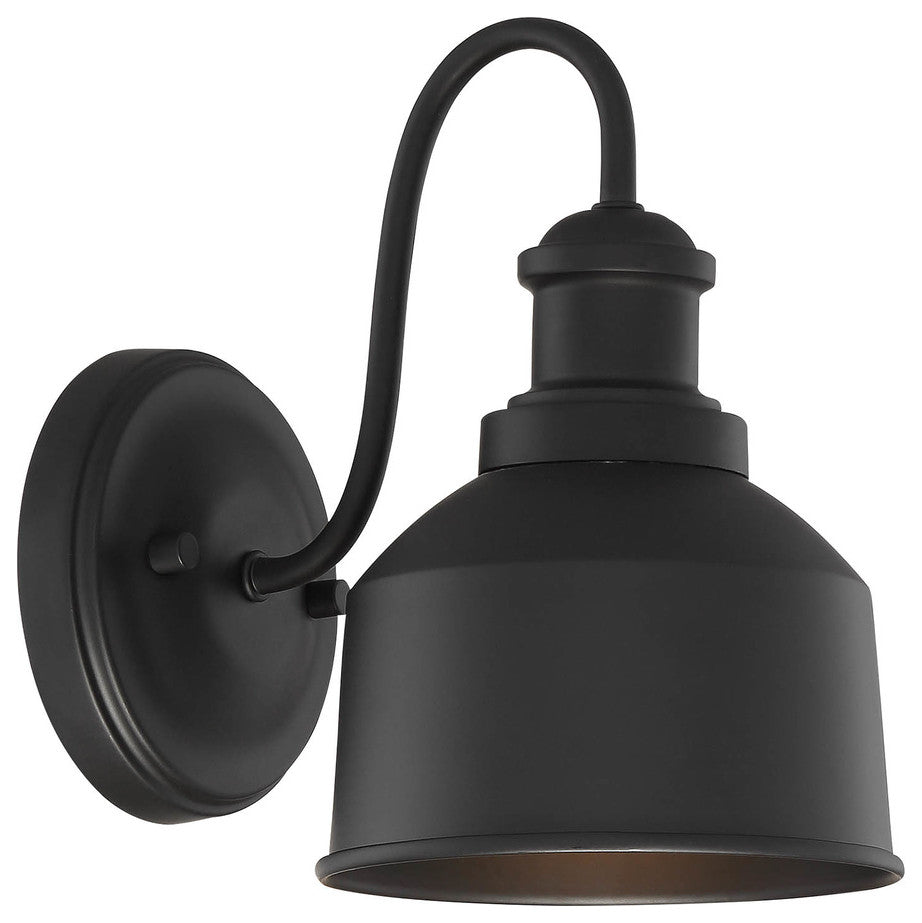 1-Light Outdoor Wall Lantern, Matte Black